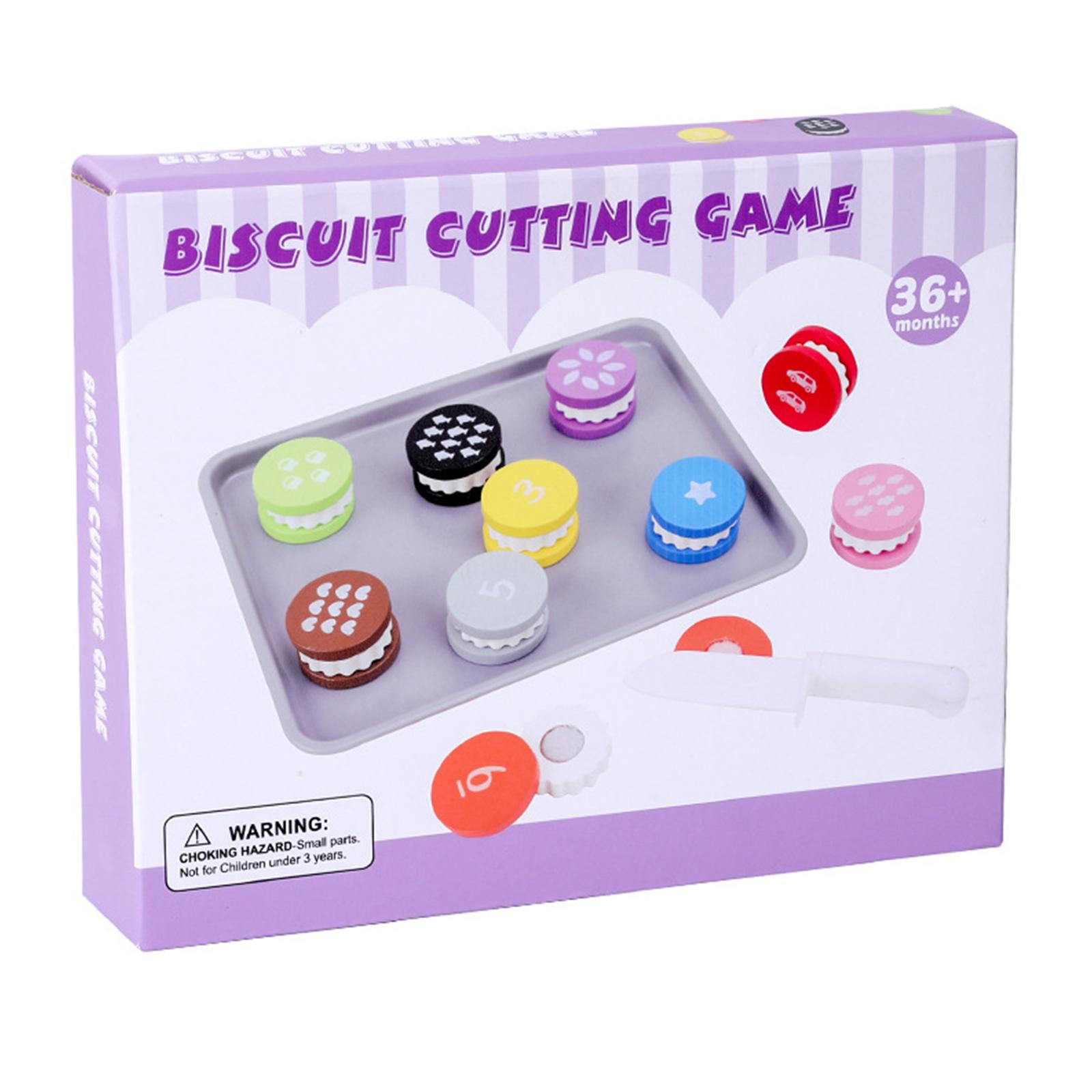 Kids Toys Kitchen Set - Wooden Toy Food Cookie Playset for