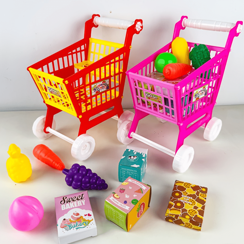 Toy Cash Register - Children's Simulated Shopping Cart Toys, Simulated