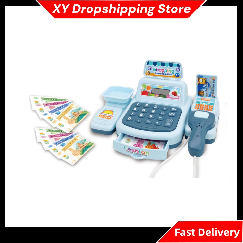 Toy Cash Register - Cash Register Playset Supermarket Checkout Toy
