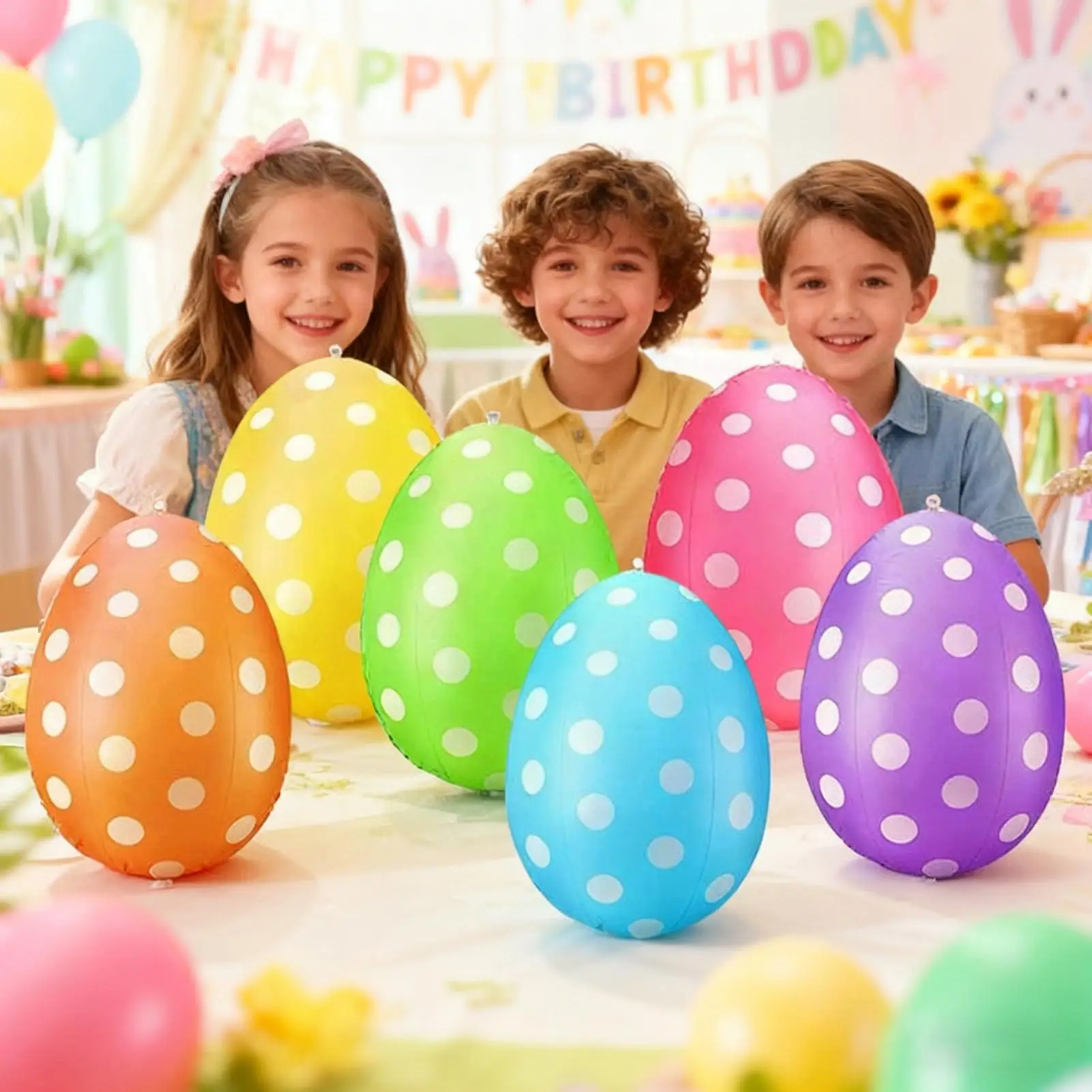 6Pcs Inflatable Easter Eggs /s - Kids Yard Toys review and price