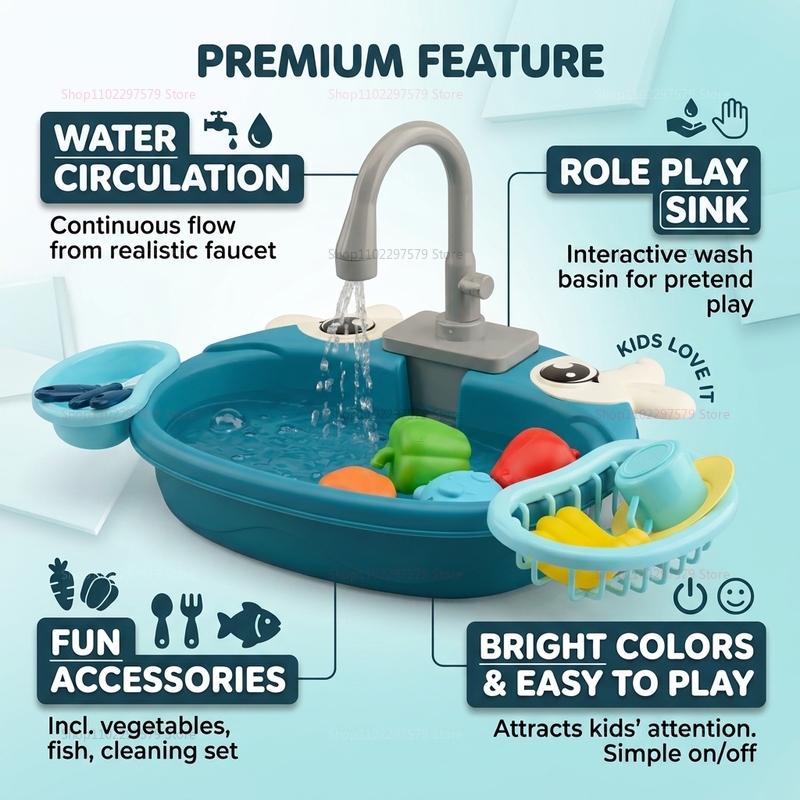 Toddler Interactive Water Play - Kids Toys Kitchen Set review and price