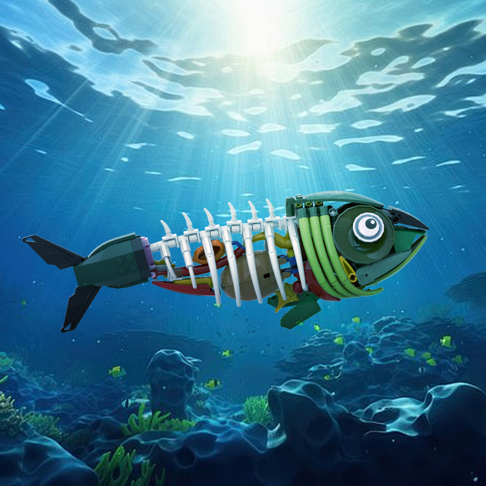 MOC Zombie Fish Model Building - Kids Zombie Toys review and price
